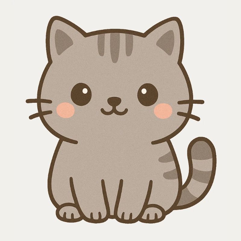 Mignon chaton gris