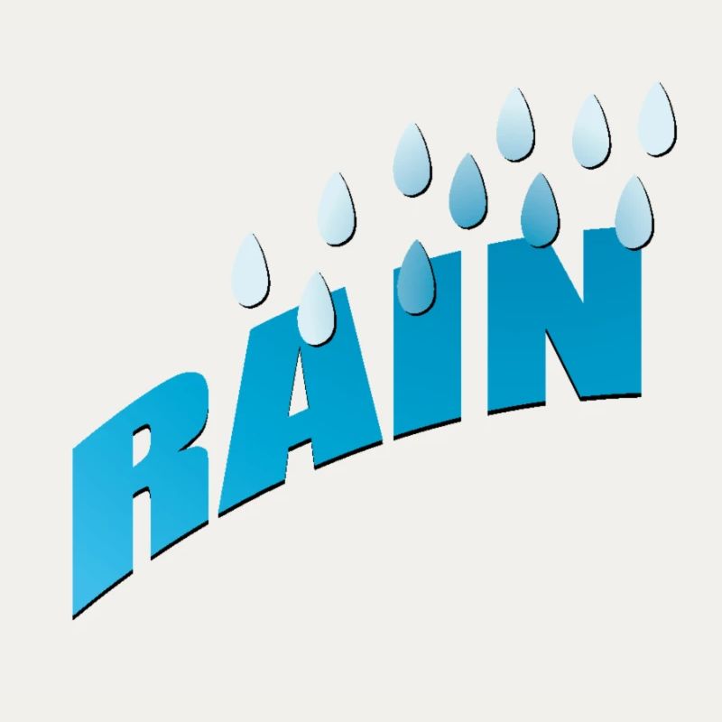 Rain Rain Raindrops Blue gradient