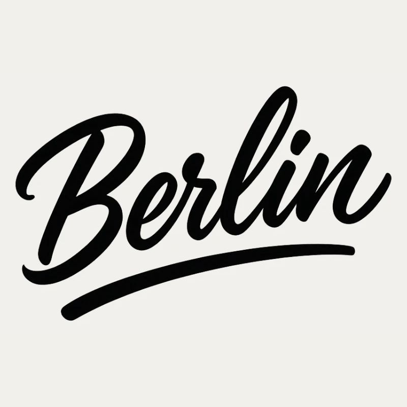 Berlin lettering in script style