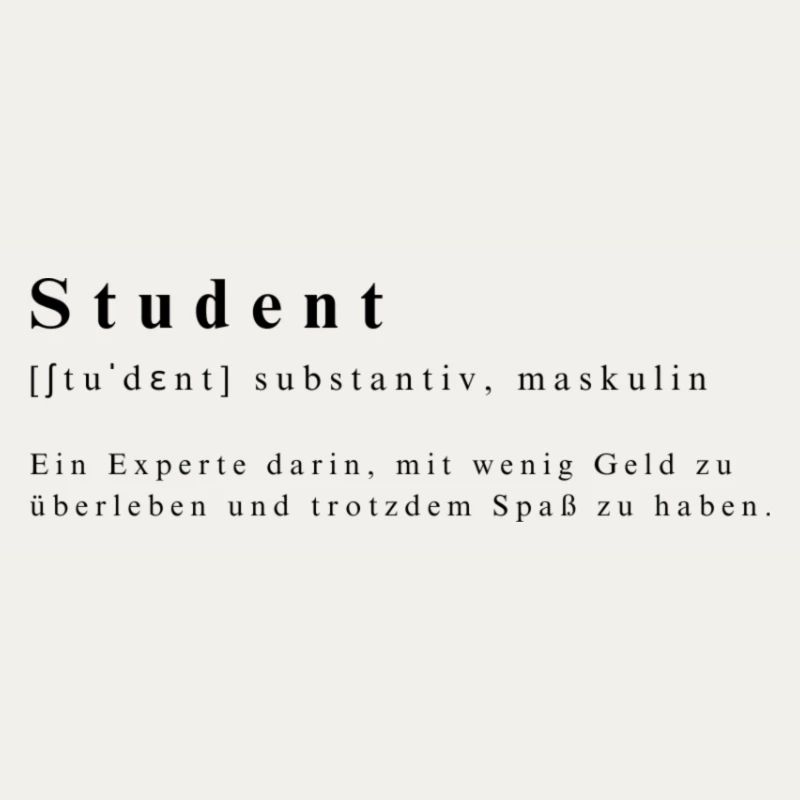 Étudiant - nom, expert, peu d’argent, amusez-vous