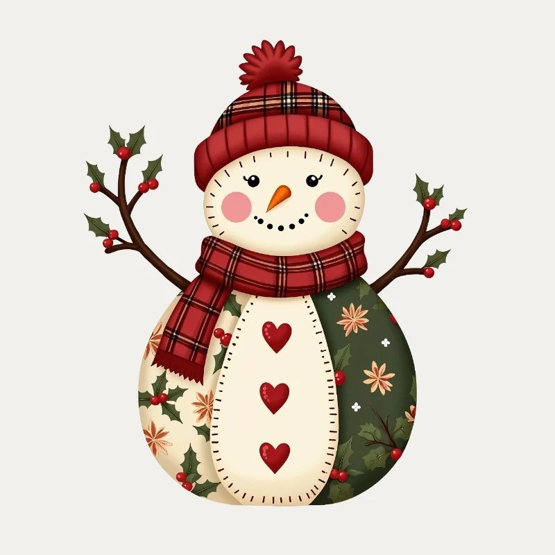 Schneemann Weihnachtszauber Patchwork