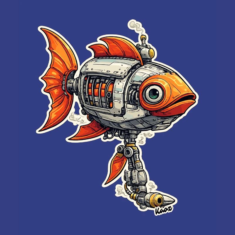 Steampunk Fish Robot Robot Fish