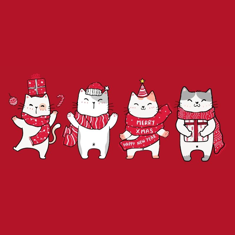 Chat à Noël