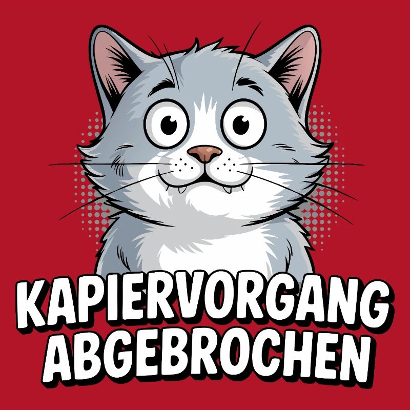 Kapiervorgang abgebrochen – Katze Comic