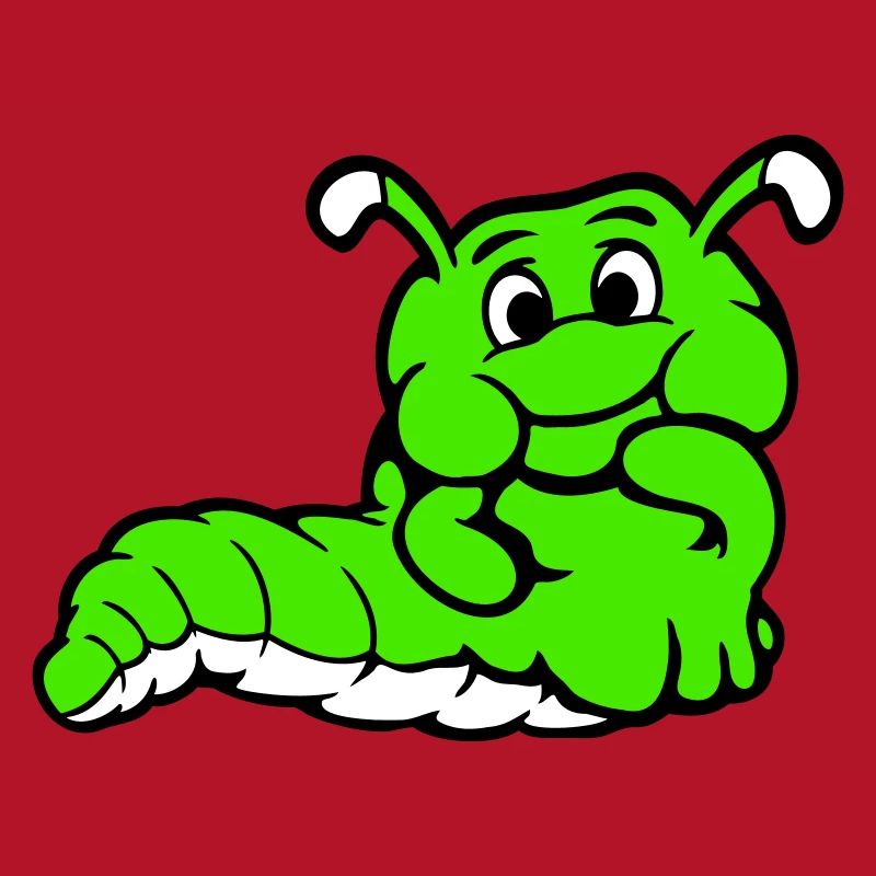 Caterpillar Worm Shy Friendly Curious Looking