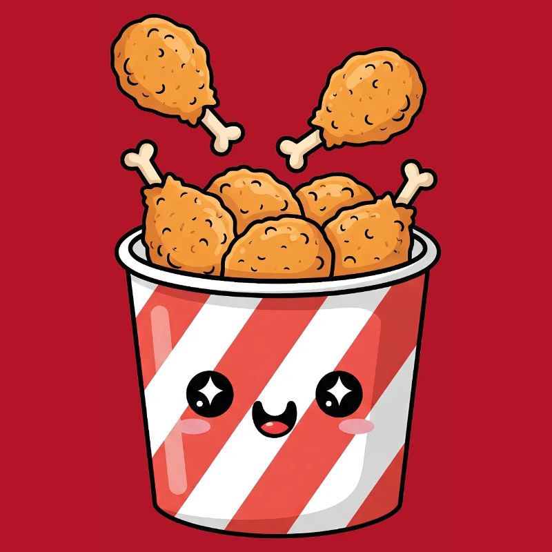 Kawaii-Brathähnchen-Eimer