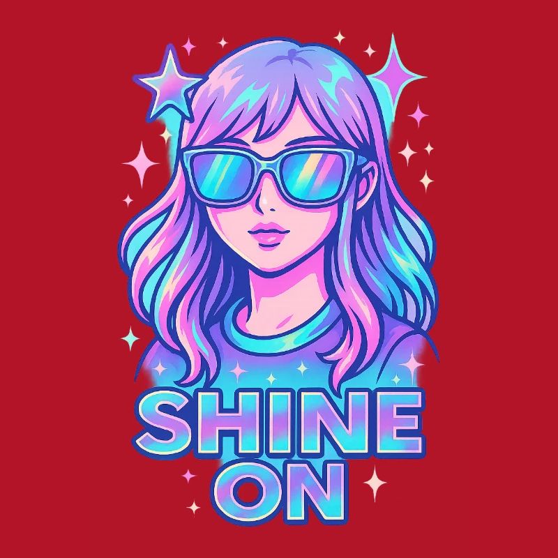 Kosmische Träumerin Mädchen Illustration