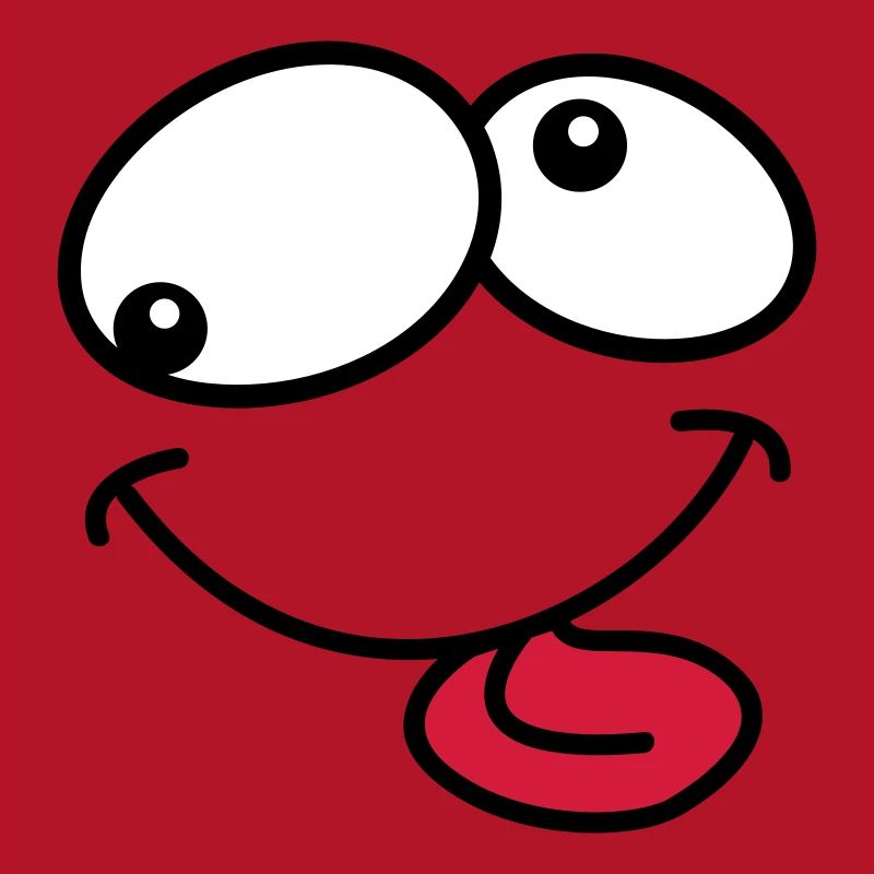 Stupide Crazy Grimace Comic Cartoon Face