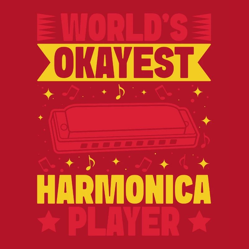 Funny Harmonica Player Okayest Harmonica