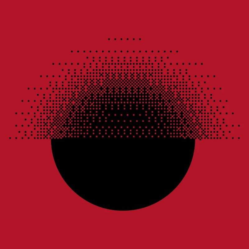 Conception bitmap de sunburst géométrique et pixelisé