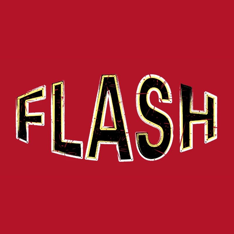 FLASH Label mit Blitzen