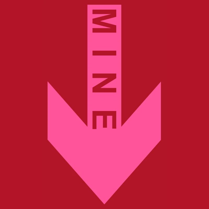 Mine flèche rose en bas