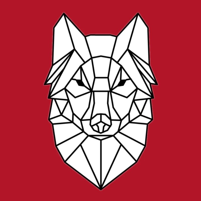 Schlichtes Wolfkopf Design