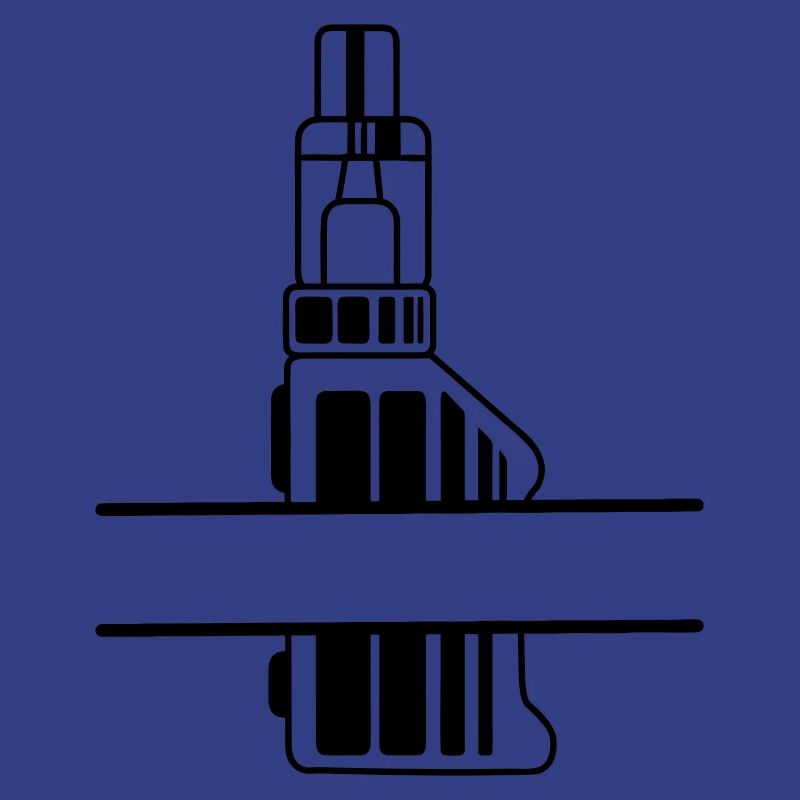 Vape silhouette with text box