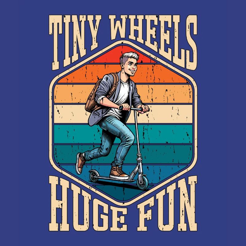 Scooter Tiny Wheels Huge Fun Motorcycle Lover