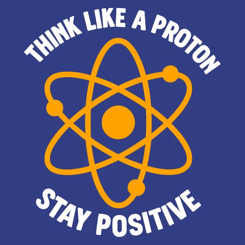 Proton Positive Thinking Atom Graphic