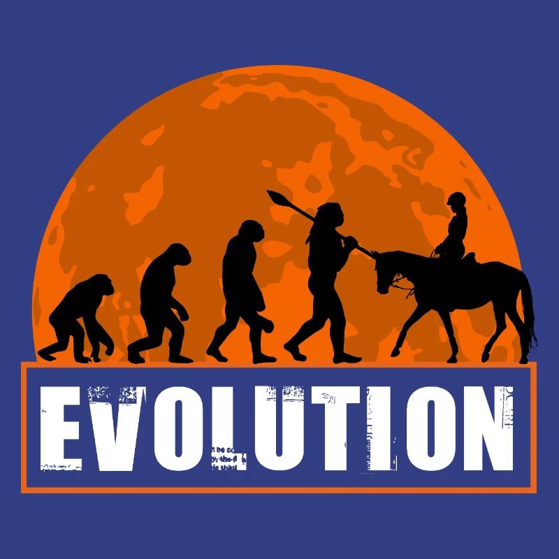 Evolution des Menschen Reitkunst