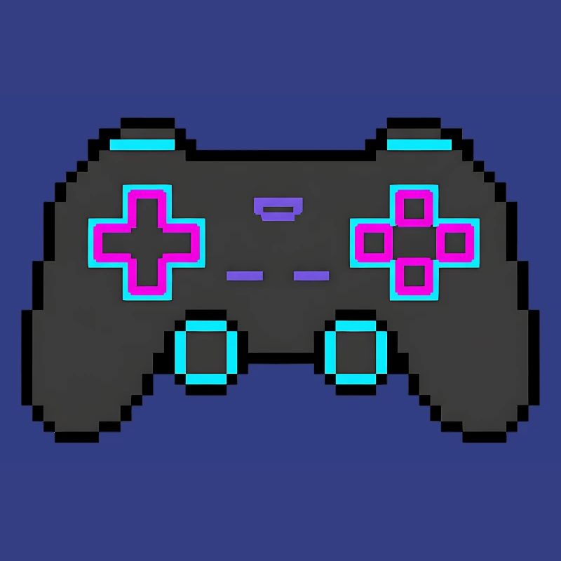 Pixel Game Controller Retro 8 Bit Shirt Sticker