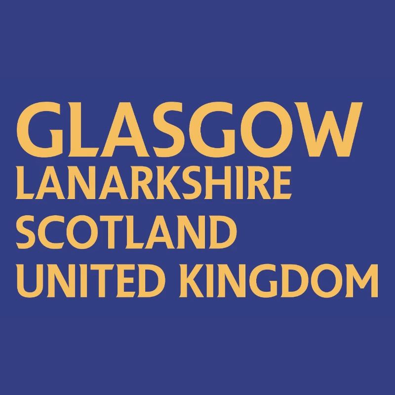 Glasgow – Scotland Textdesign