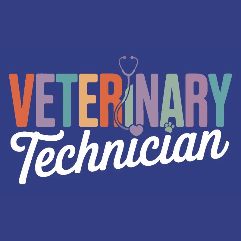 Veterinary Technician Rainbow Logo