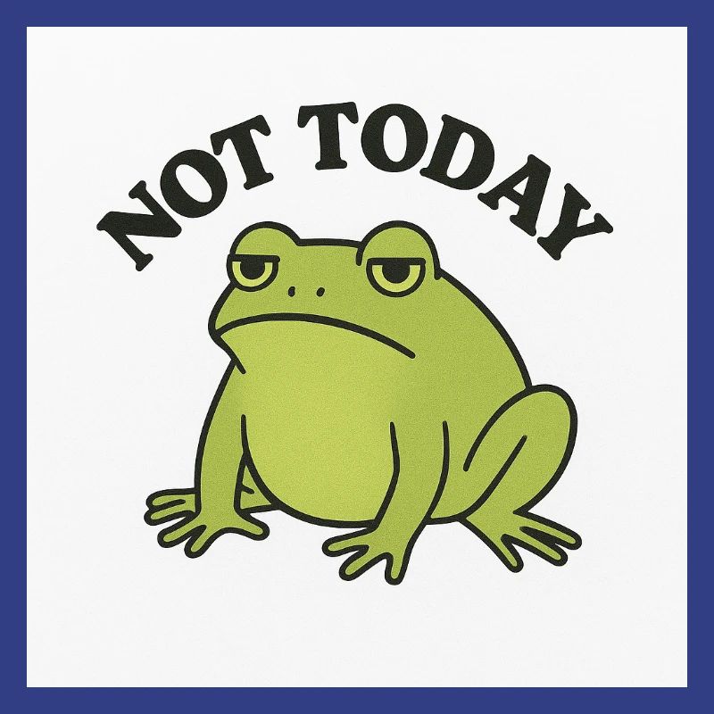 Lustiger Frosch mit Statement Text