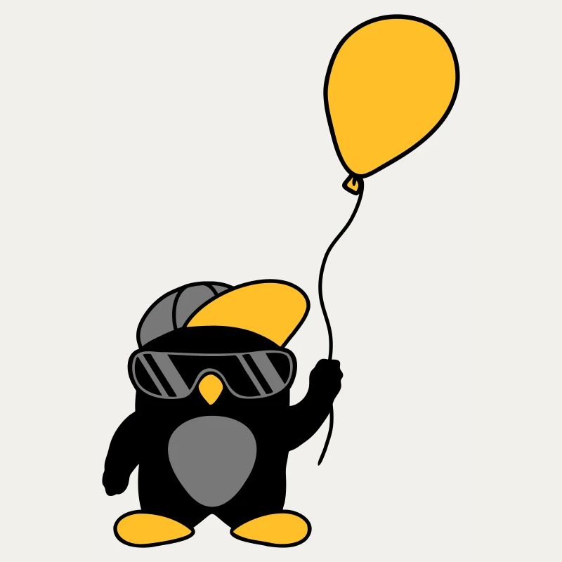 Balloon cool penguin cap