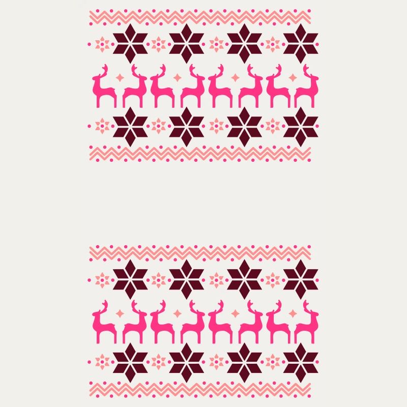 Poinsettia pattern and reindeer pattern