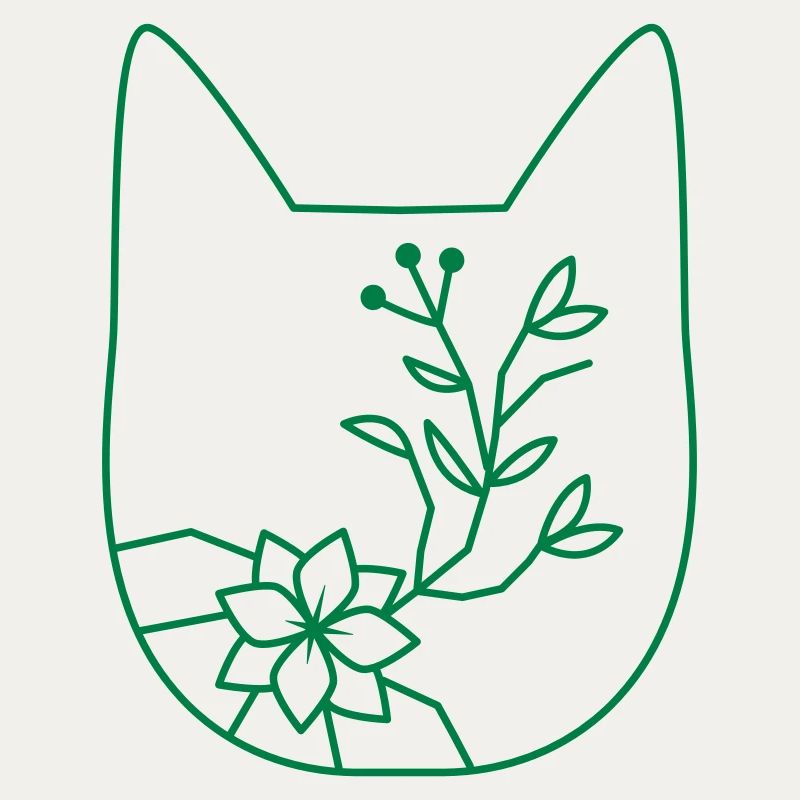 FLEUR florale tête de chat