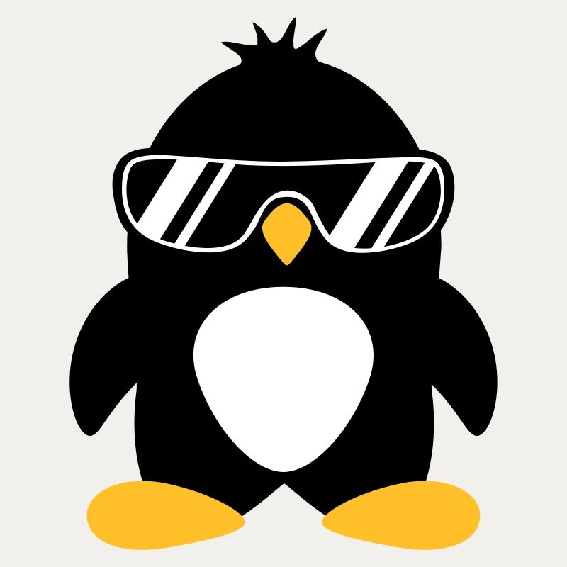Cooler süßer Chef Pinguin Vogel mit Sonnenbrille