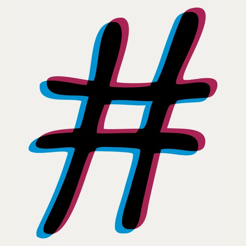3D Effekt Hashtag
