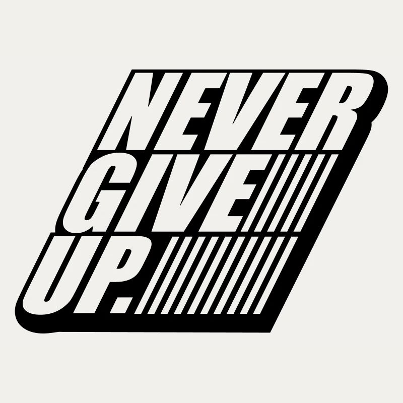 logo 3d stripe design never give up never aufg