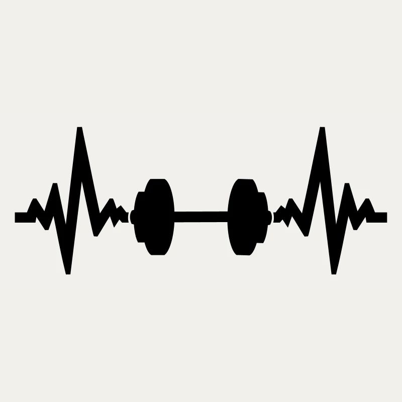 puls frequenz hantel cool design herzschlag train