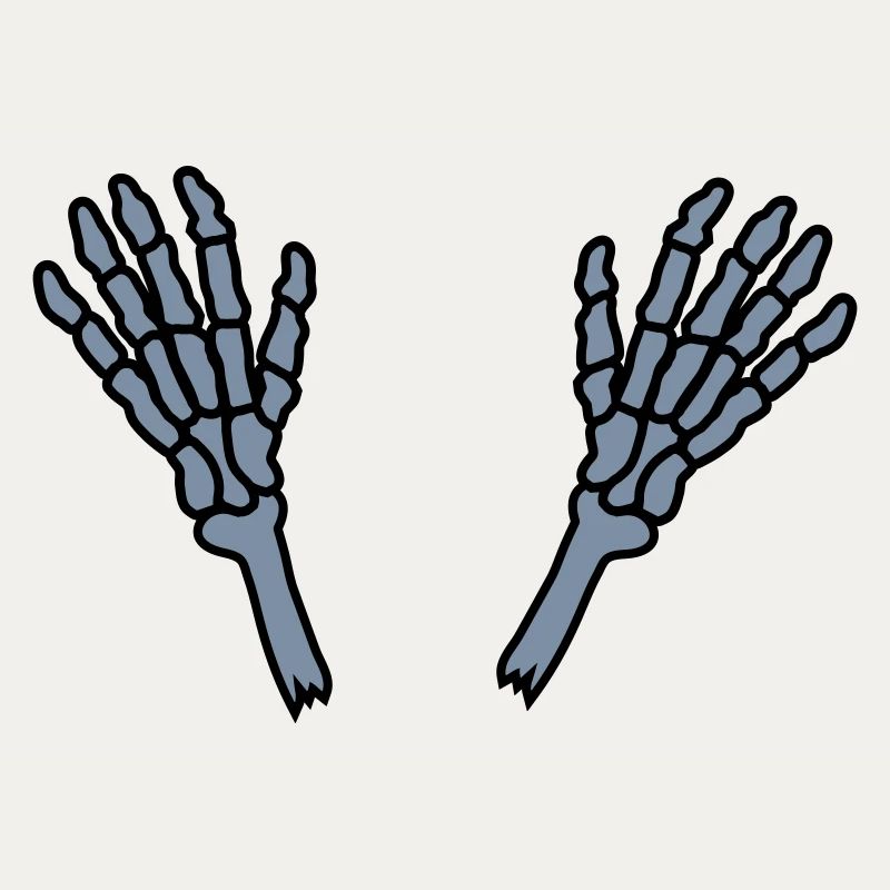 2 Skeleton Hands Bones