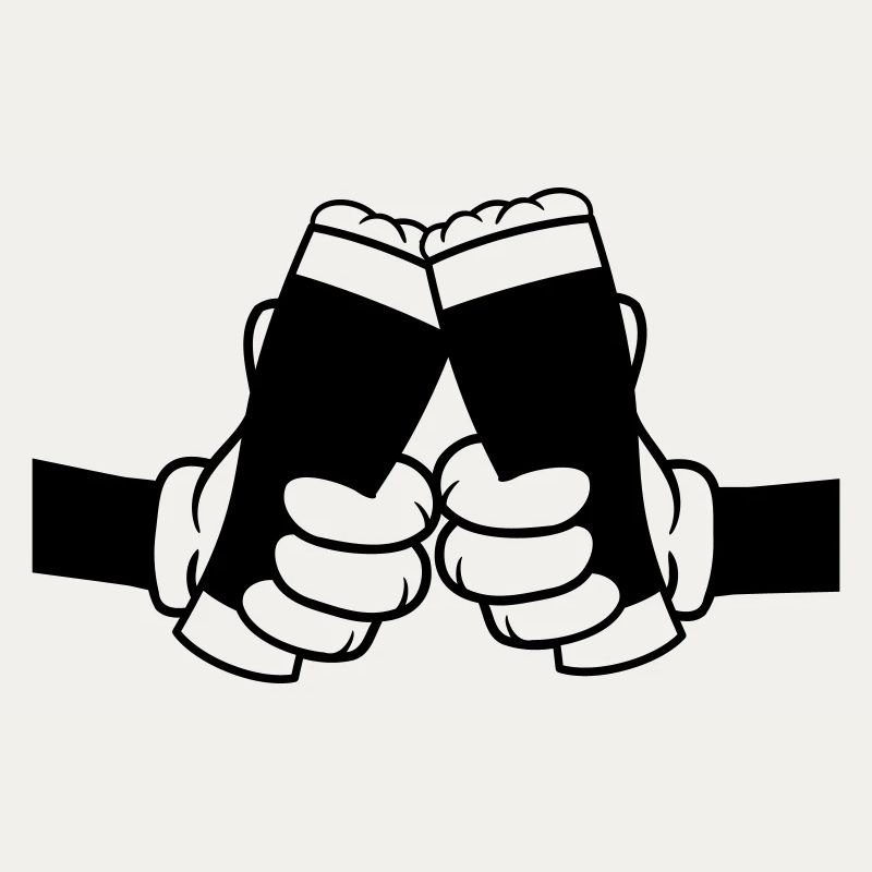 Comic 2 Freunde Biergläser