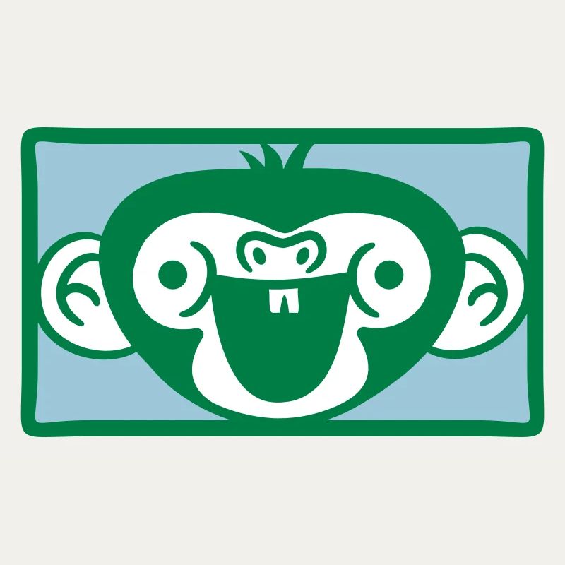 Funny Monkey Face Zoo Animal Symbol Chimpanzee