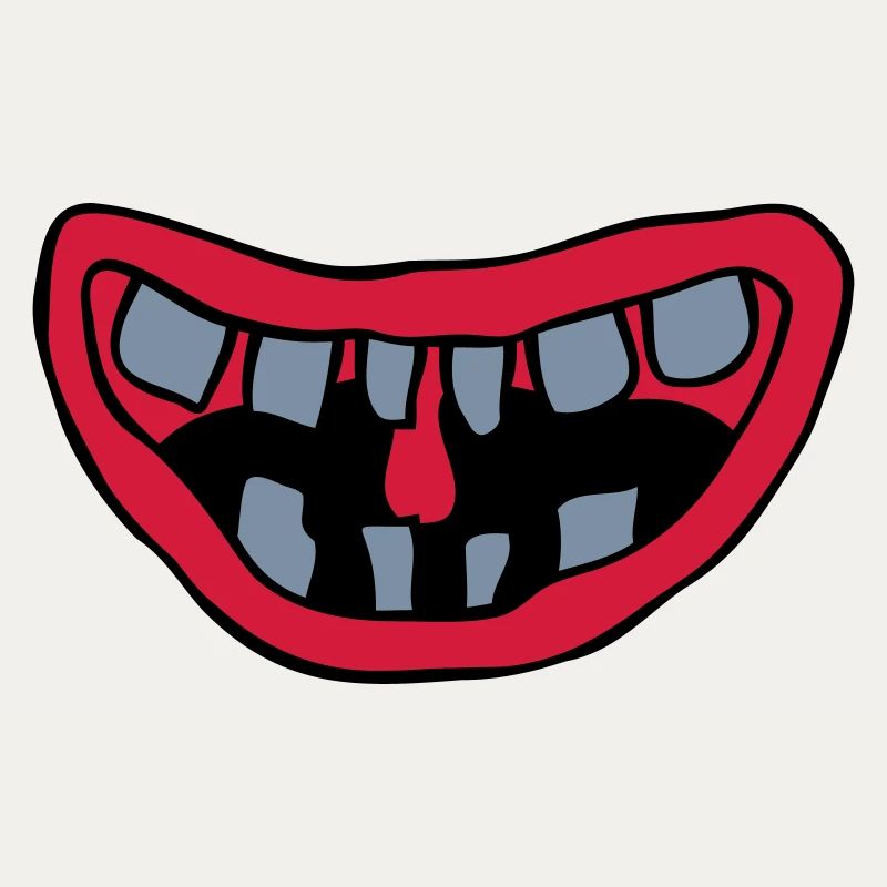 Conception de la bouche de monstre rieur