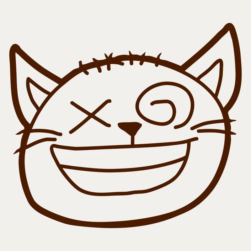Insane Cat Squints Funny Crazy Grimace