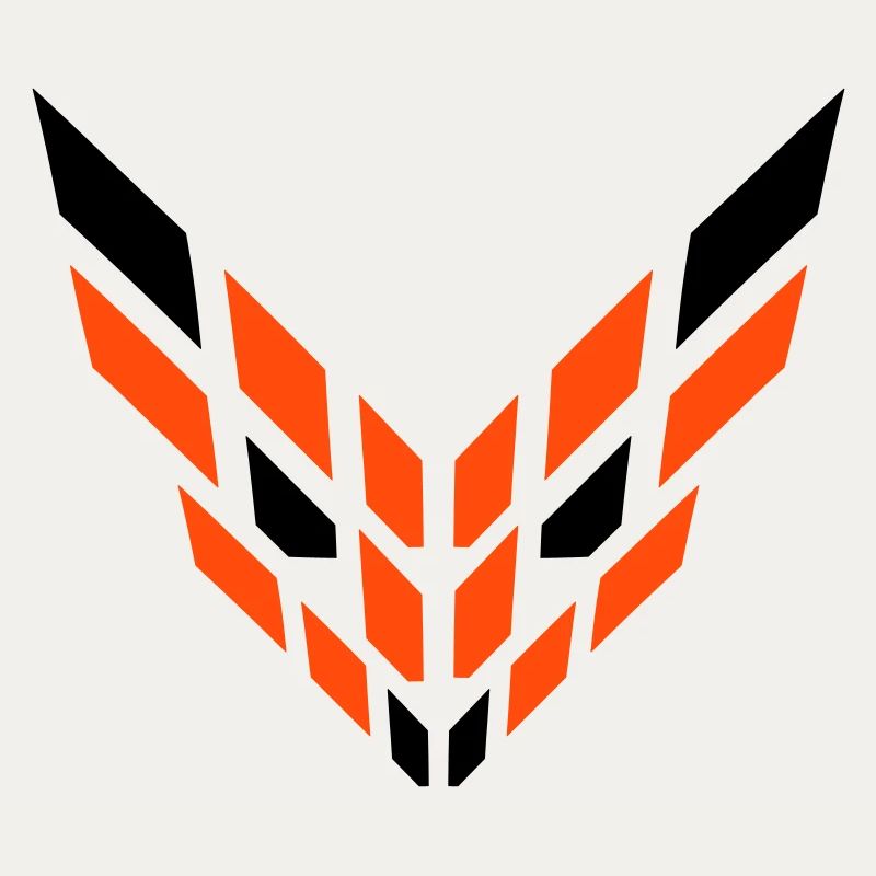 Renard roux Logo abstrait Cool Evil Eye