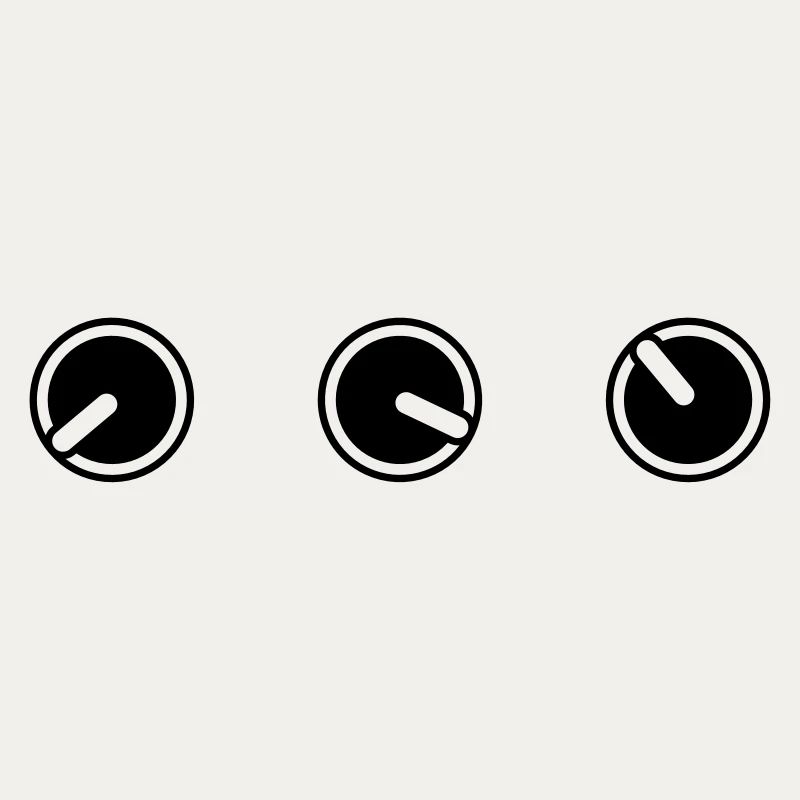 round circle turn loudness button knobs switch pla