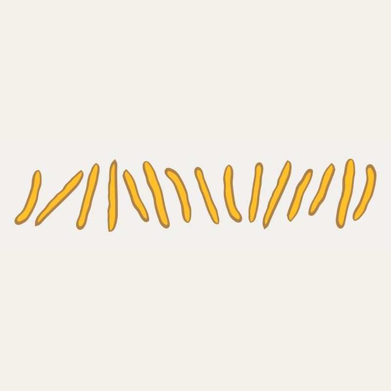 Rangée de frites Français côte à côte