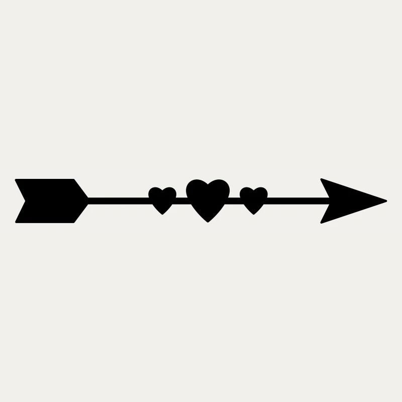 Arrow with hearts