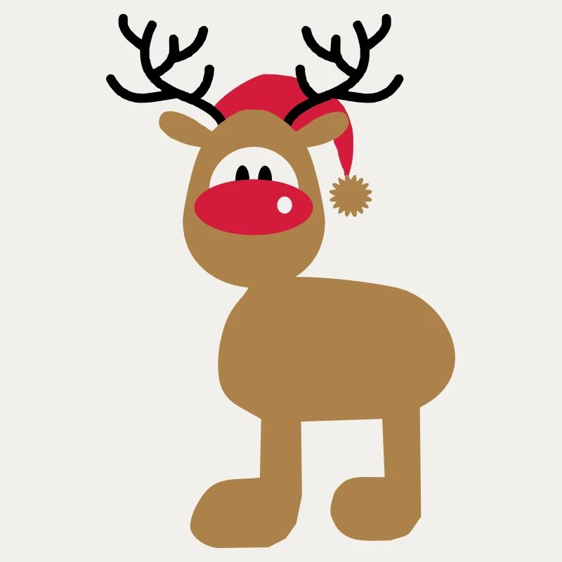 Moose with Christmas hat