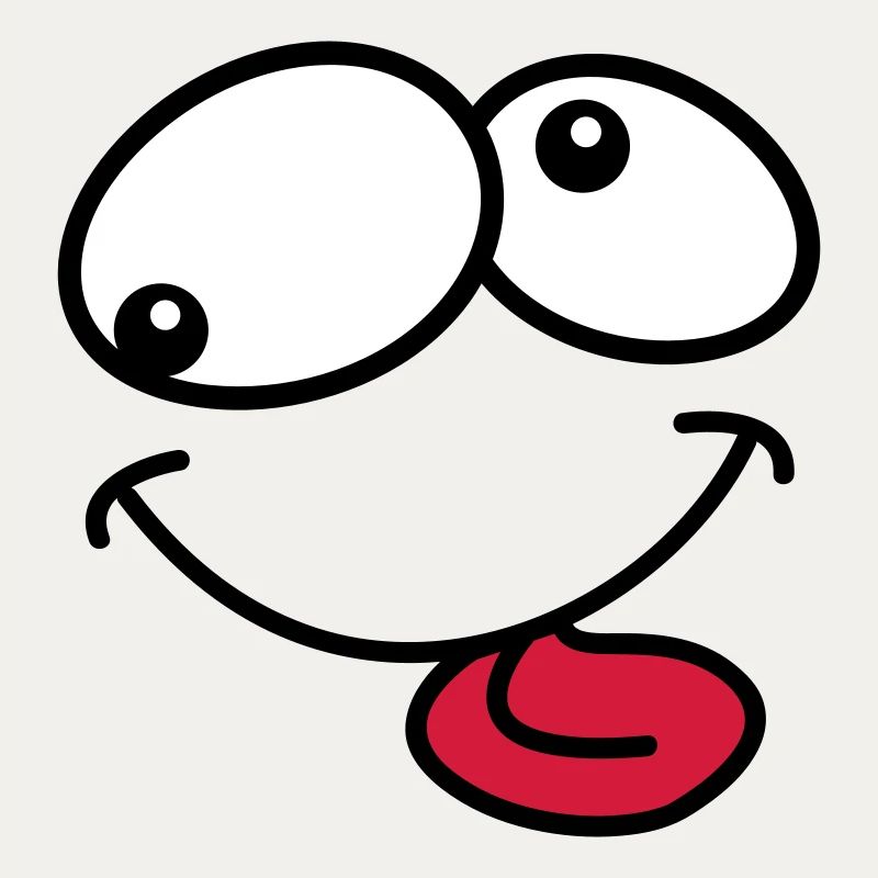 Stupide Crazy Grimace Comic Cartoon Face