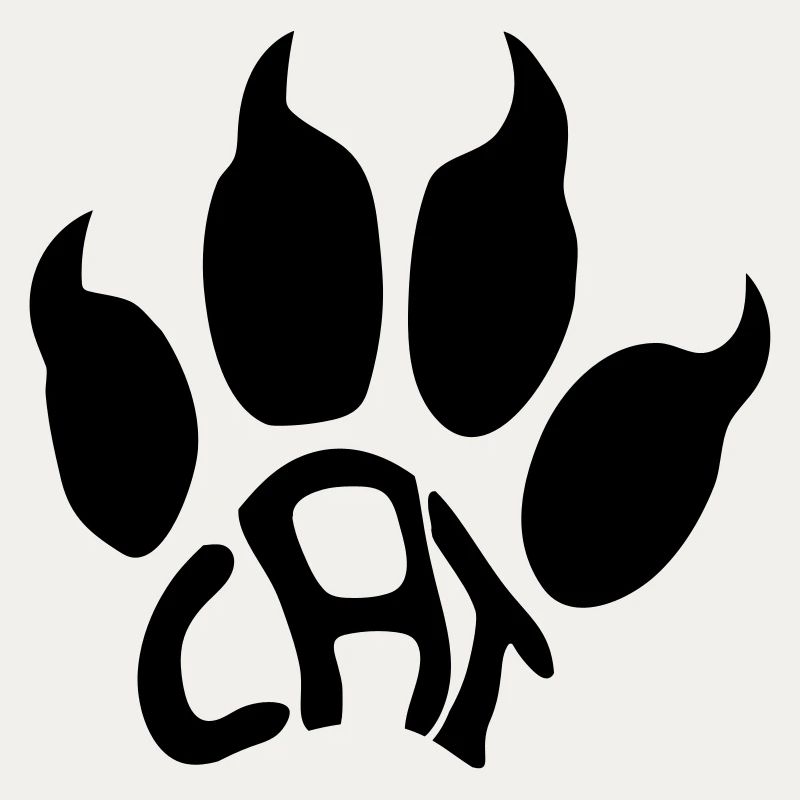 chat texte logo monstre griffes patte chat mal