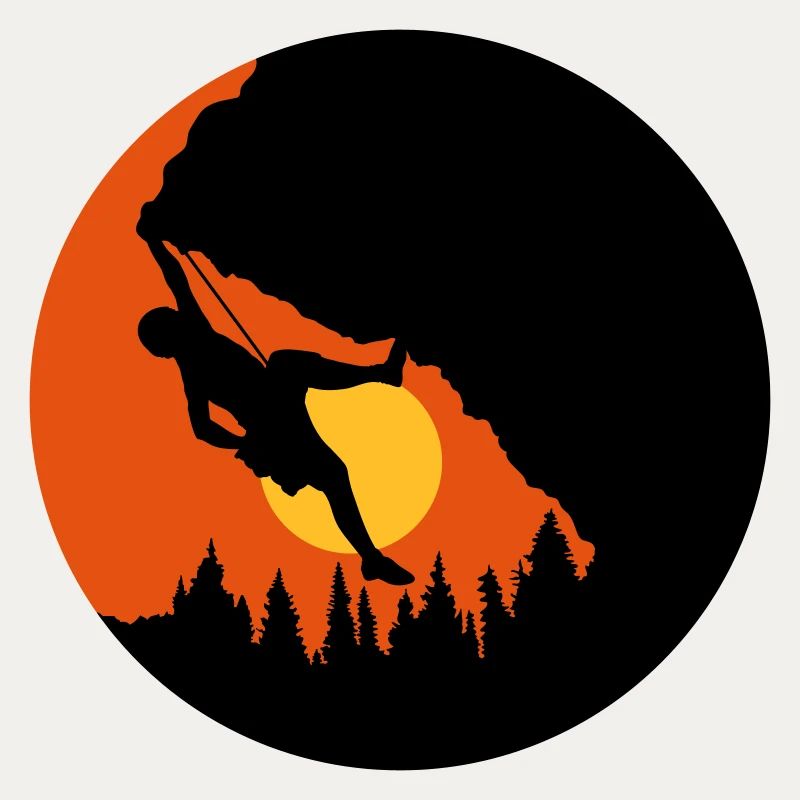 Sun Evening Climbing Silhouette