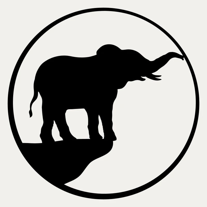 Silhouette d’éléphant Cliff Moon