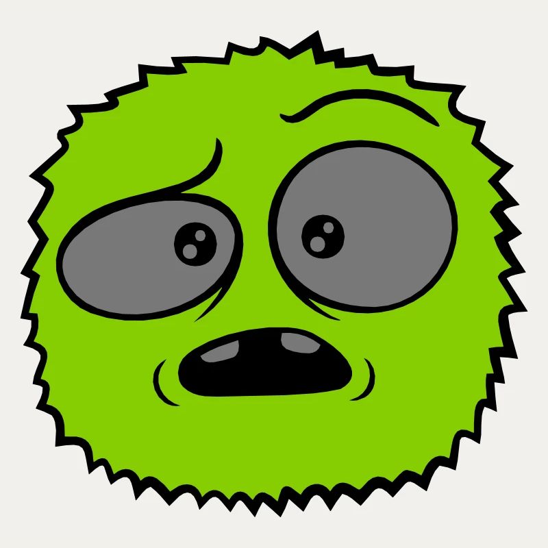 Hairy monster skeptical face