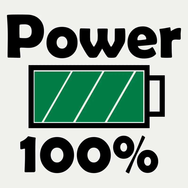 Puissance 100 % avec l’icône de la batterie complète
