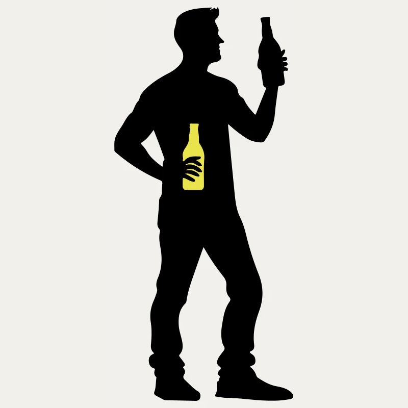 Beer Drinking Silhouette