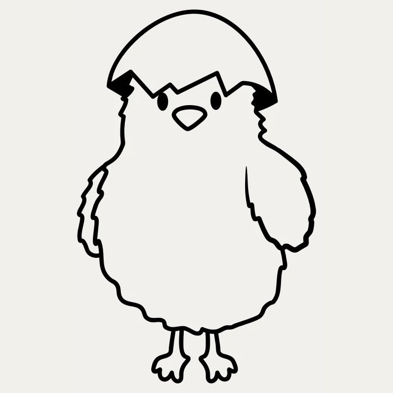 Chicks with eggshell on the head